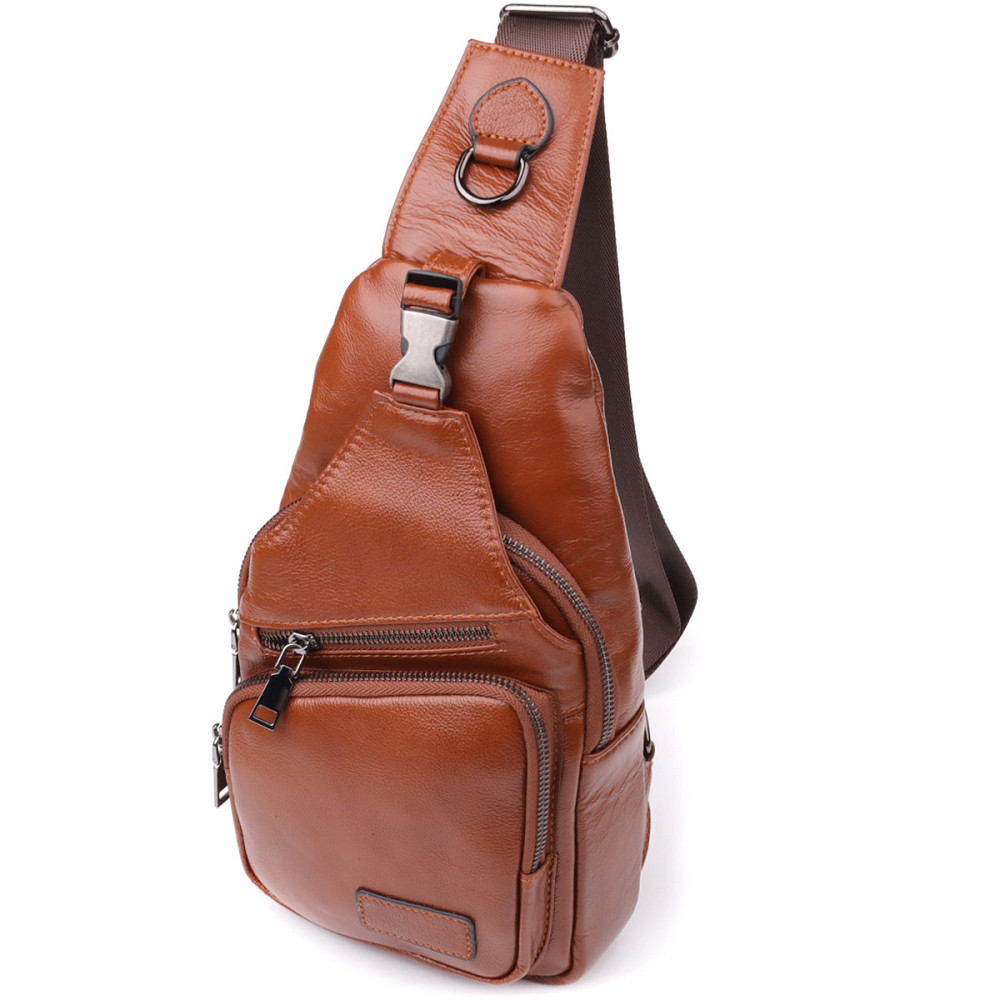 Мужская сумка через плечо из натуральной кожи Vintage 23049 Рыжий Киев - изображение 1