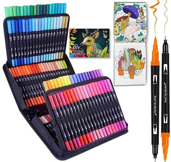 Безупречные Акварельные скетч маркеры двусторонние для детей фломастеры. Харьков