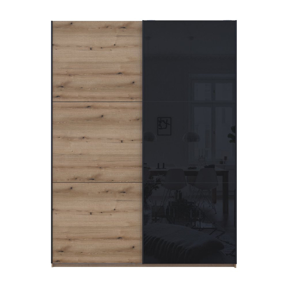 Шафа купе Doros G-Caiser Дуб Евок 1 ДСП / 1 Скло / 3 частини 180х60х240 (DRS-011577) Дніпро - фото 5