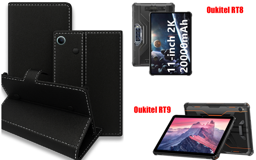 Книжка-трансформер для планшета Oukitel Rt7 Titan 4G, Rt7 Titan 5G, колір Black Київ - фото 1
