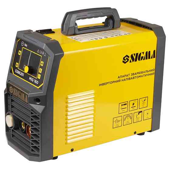 Sigma Аппарат сварочный инверторный полуавтомат МIG/MMA-160А электрод 4мм проволока 0.8-1мм LED Коломия