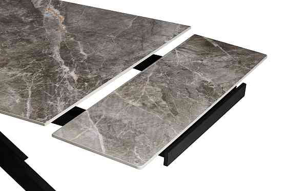 Стіл Квант 160 (+60)*90, чорний/керам Армані грей Днепр