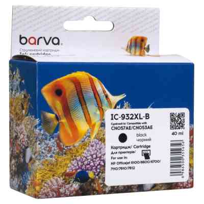 Картридж Barva HP 932XL (CN053AE/CN057AE) 1000 c, Black (IC-932XL-B) Винница