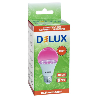 Лампочка Delux GROW BL 60N 11 Вт_230В E27 (90023253) Винница - изображение 3