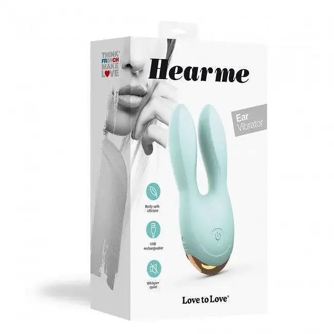 Вібратор-кролик Love To Love Hear Me Menthe з двома моторчиками і різнобарвною LED-підсвіткою Львов - изображение 4
