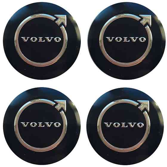 Наклейки на диски/ковпаки Volvo 60мм 4шт чорний Київ