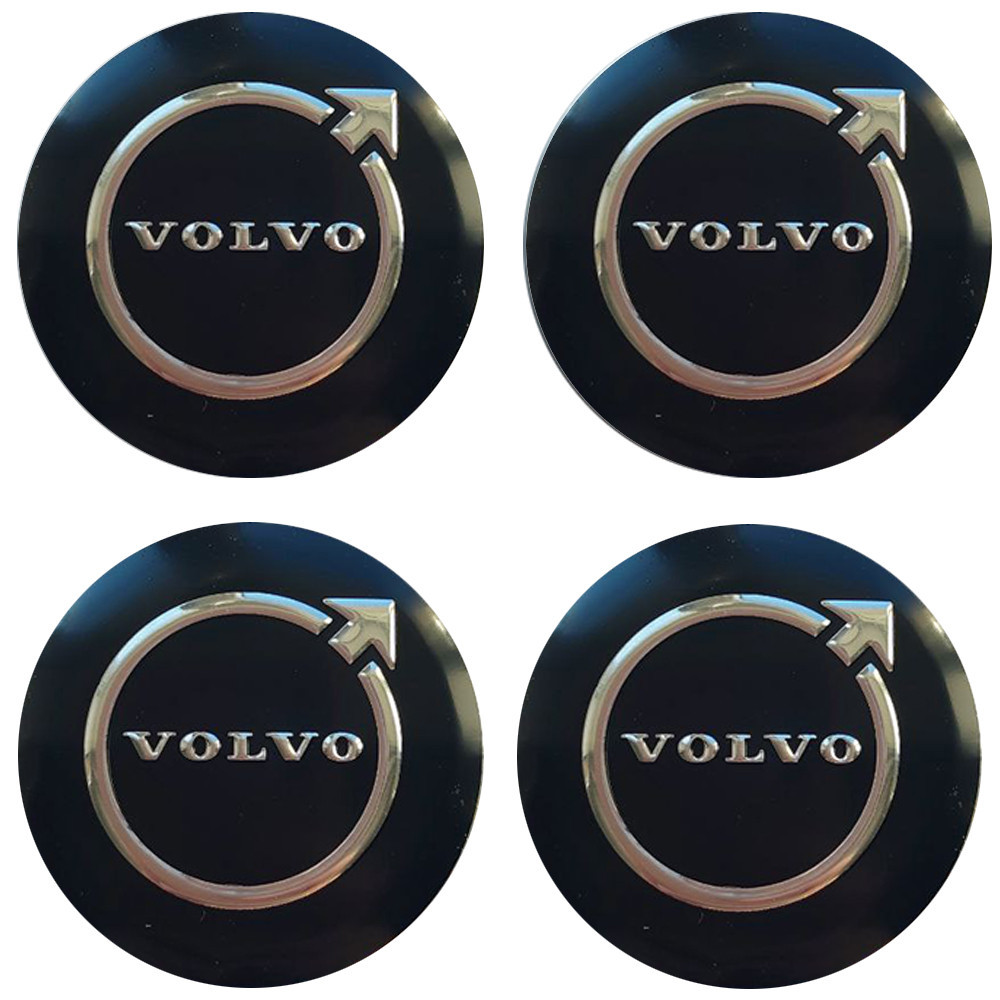 Наклейки на диски/ковпаки Volvo 60мм 4шт чорний Київ - фото 1