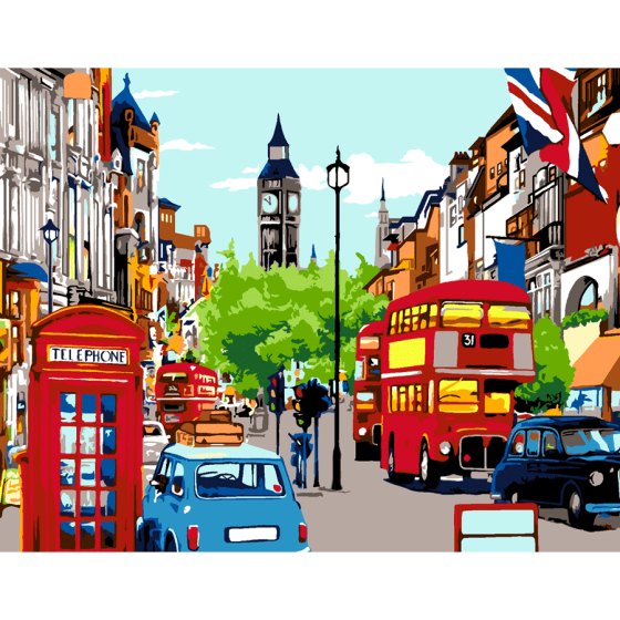 Картина за номерами „London Street“ 35×45см ROSA START Київ