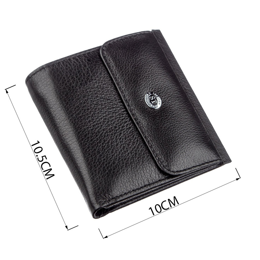 Жіночий гаманець з монетницьою ST Leather 18919 Чорний Київ - фото 4