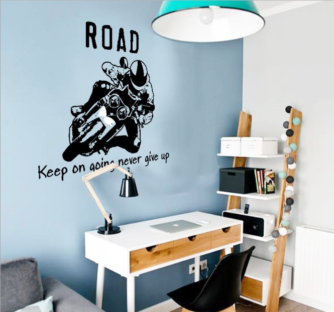Интерьерная наклейка на стену Мотоциклист Киев - изображение 5