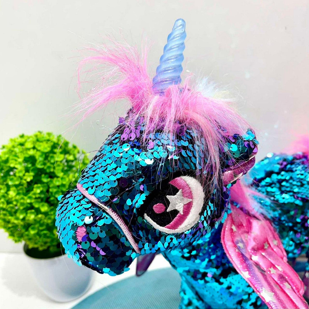 Іграшка м'яка інтерактивна Казкова конячка єдиноріг повідець звук світло Зелена (M 6202 I UA) Чернигов - изображение 10