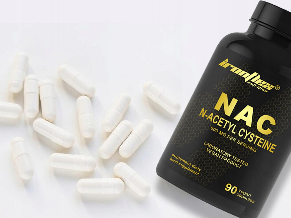 N-ацетил-L-цистеїн Ironflex NAC 600 mg 90 caps Луцьк - фото 3