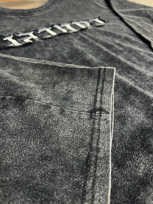 Футболка женская A-N 26029 оверсайз широкая вареная дай длинный рукав 3\4 с вышивкой впереди one siz Одесса - изображение 9