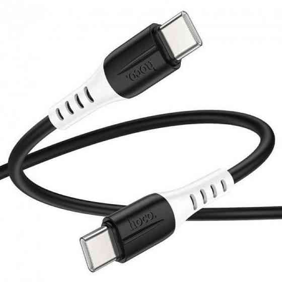 Кабель HOCO X82 Type-C to Type-C 60W, 1m, silicone, silicone connectors, Black Одесса