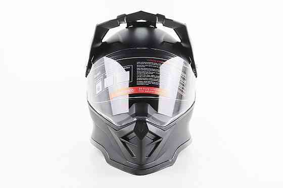 Шолом кросовий/ендуро/АТV зі склом BLD-819-7 S (55-56см), ЧОРНИЙ матовий Киев