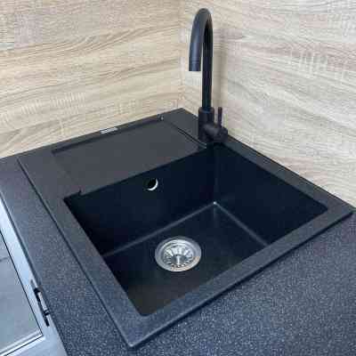 Мойка кухонная Adamant Minimal чорний + змішувач (1824296912303) Вінниця