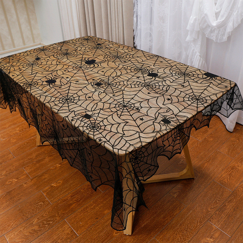 Скатерть на Хэллоуин Паутина 183 на 137 см черный Киев - изображение 5