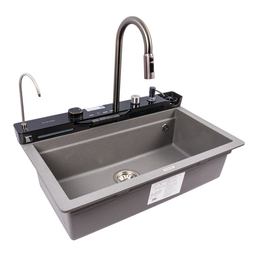 VALESO Гранітна мийка VALESO EVANORA 7546 матова Сірий мусон Киев - изображение 3