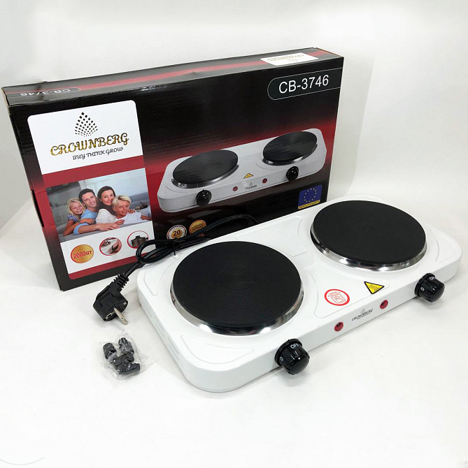 Электрические плиты настольные двухкомфорочные Crownberg CB-3746, Плита бытовая двухкомфорочная SV-34 Львов - изображение 7