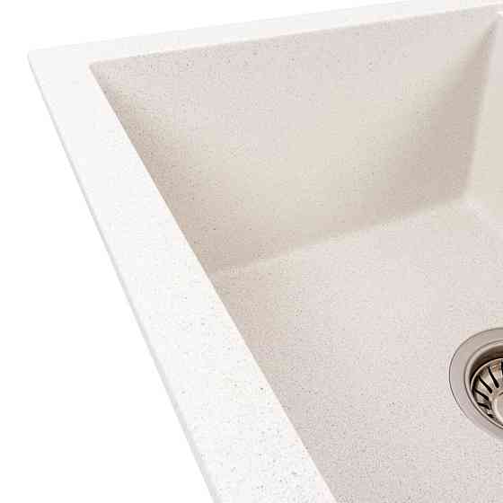 Гранітна мийка VALESO 5850 REYNA матова Біла в крапку Коломыя