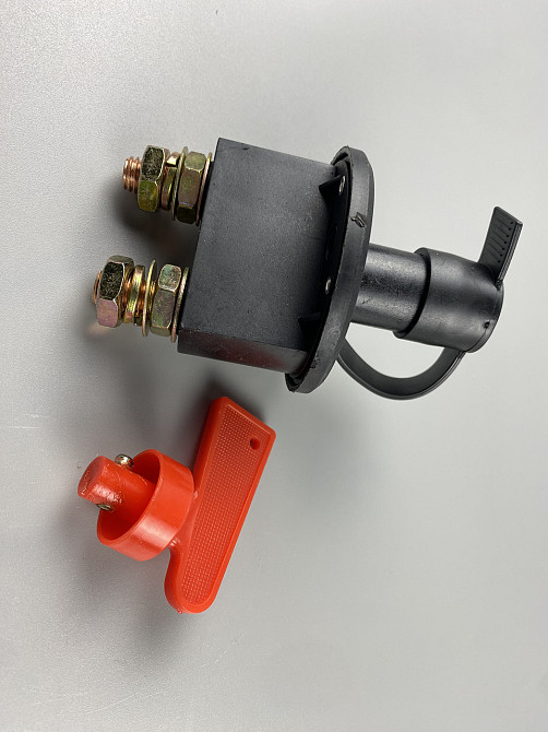 Вимикач маси універсальний механічний дистанційний 12/24 В (червона мідь) 100 А Мукачево - фото 8