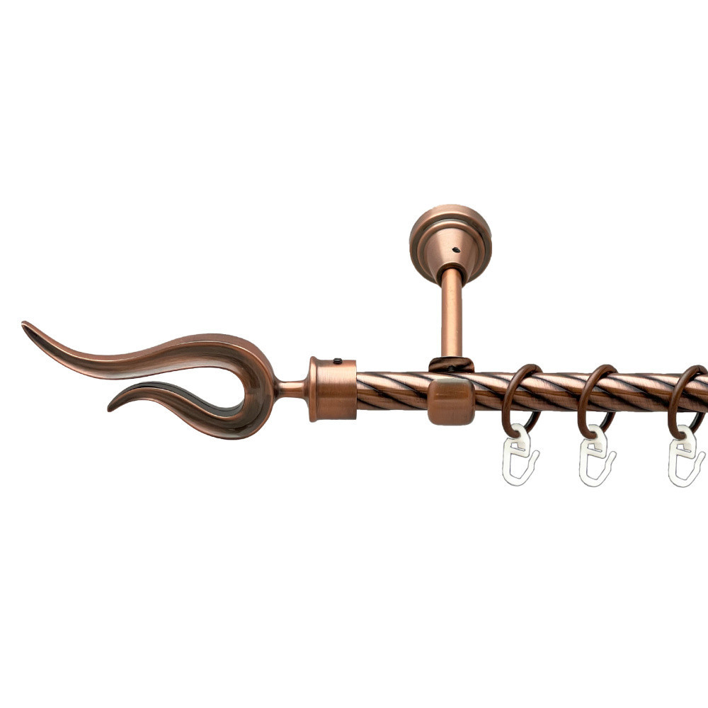 Карниз Orvit Віоло металевий однорядний відкритий скручена труба кільце металеве Мідь 16 мм 200 см (00-00025141) Львів - фото 1