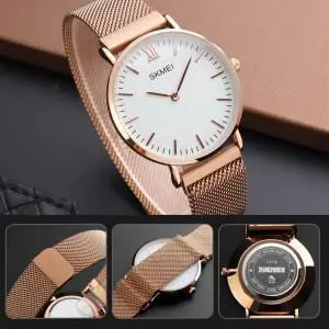 Кварцевые мужские часы Skmei 1181 Large Золотистый Винница