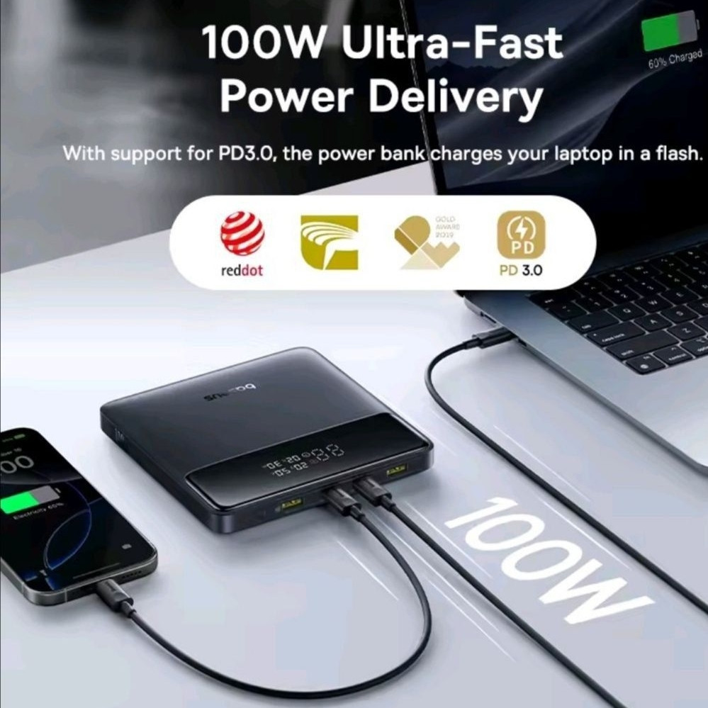 Павербанк Baseus 100W 20000mAh с дисплеем Киев - изображение 3