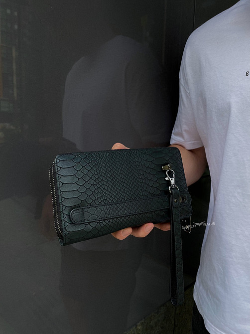 Клатч на дві блискавки з фактурною натуральною шкірою MC-086-5902С Кам'янське - фото 10