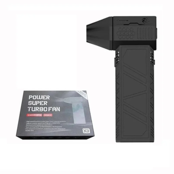 Акумуляторний повітродув Turbo Fan X3 (турботурбіна 130000 об/хв, 52 м/с, 180W, 3000 мАг, ручний турбовентилятор) Одеса