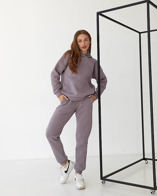 Жіночий спортивний теплий костюм оверсайз Мокко XS Харків - фото 1