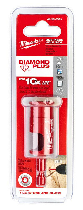 Коронка алмазна Diamond Plus MILWAUKEE, діаметр 20мм (з хвостовиком) Одесса - изображение 2