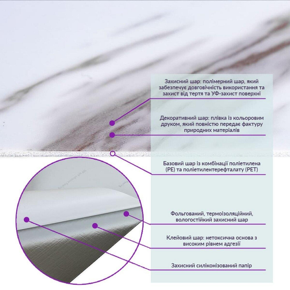 Самоклеющаяся виниловая плитка 600х300х1,5мм, цена за 1 шт. (СВП-111) Глянец SW-00000500 Днепр - изображение 3