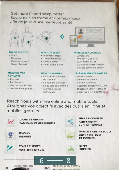 Фітнес браслет, трекер,кліпс: FitBit One, Black. Київ - фото 6