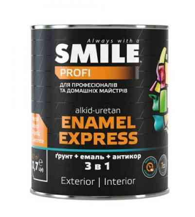 Емаль-експрес антикорозійна SMILE PROFI 3в1 "молотковий ефект" сріблястий 2 л Киев