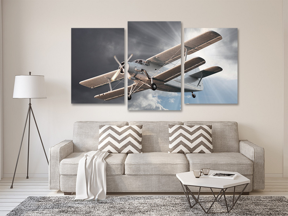 Модульна картина у вітальню/ спальню Літак в небі  Art-533_3 Київ - фото 2