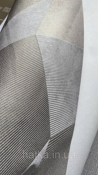 Обои метровые виниловые на флизелине Sintra Vila геометрия фигуры 3д серые бежевые бронза c серебром  534656 Киев - изображение 1