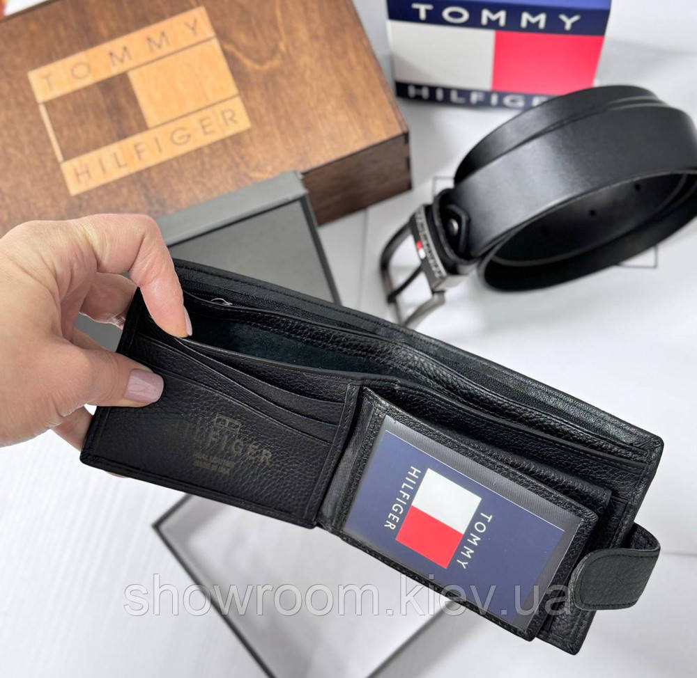 Чоловічий подарунковий набір ремінь та портмоне в дерев'яній коробці TH (073) Київ - фото 6