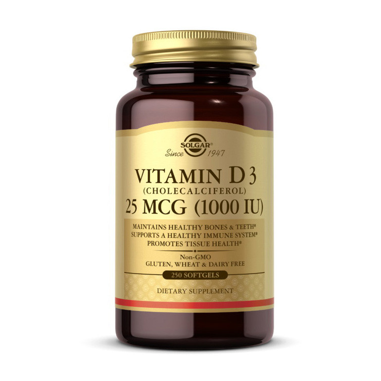 Vitamin D3 25 mcg (1000 IU) (250 softgels) Луцьк - фото 1