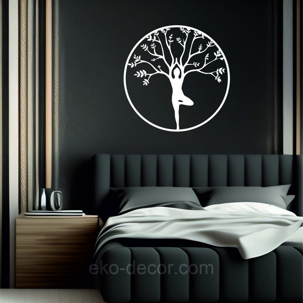 Декоративне настінне 3D Панно «ЙОГА» Декор на стіну з об'ємом 50*50 см, Білий Київ - фото 8