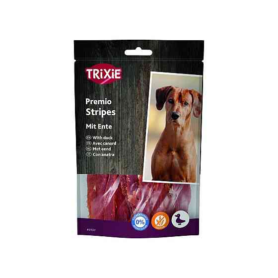 Ласощі Trixie Premio Ducky Stripes для собак шматочки з качки 100 г TX-31537 Вінниця