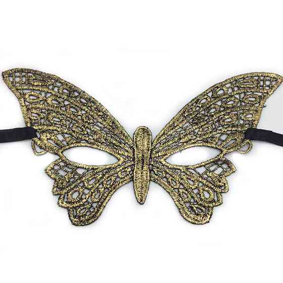 Маска для карнавалу Метелик one size золотистий Київ