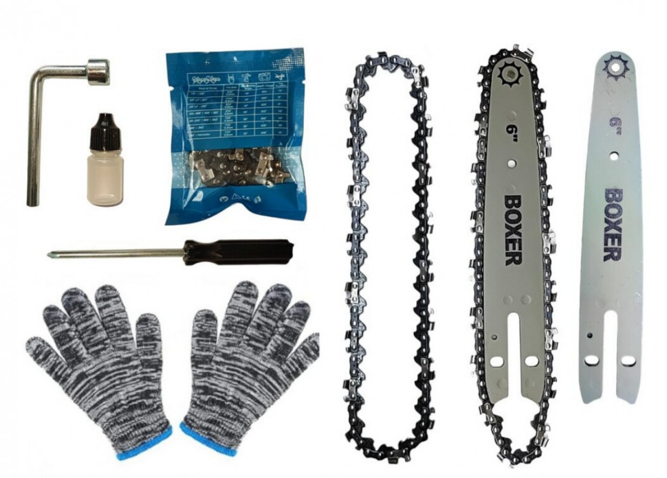 Акумуляторна ланцюгова пила BX-3307 24В: 18 см шина, автозмащення, 2 ланцюги та 2 АКБ у кейсі Одеса - фото 8