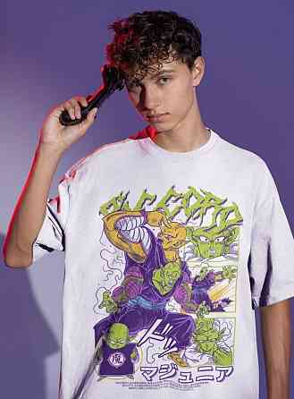 Футболка з аніме принтом Аніме Манга Отаку Аніме оверсайз (S/M/L) Чорний AnimeJ1178 Дніпро