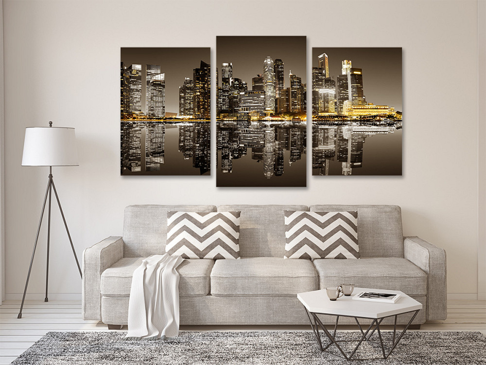 Модульная картина в гостиную / спальню   Місто в ночі Art-726_3 100x150 см Киев - изображение 2