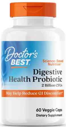 Пробіотики для травлення Doctor's Best  Digestive Health Probiotic 2 Billion with LactoSpore 60 капс Київ