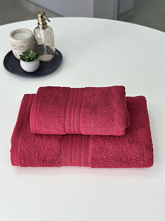 Рушник махровий Ideal Textile 500 г/м2 50х90 см в асорт. (56860390) Бордовий Чернівці - фото 7