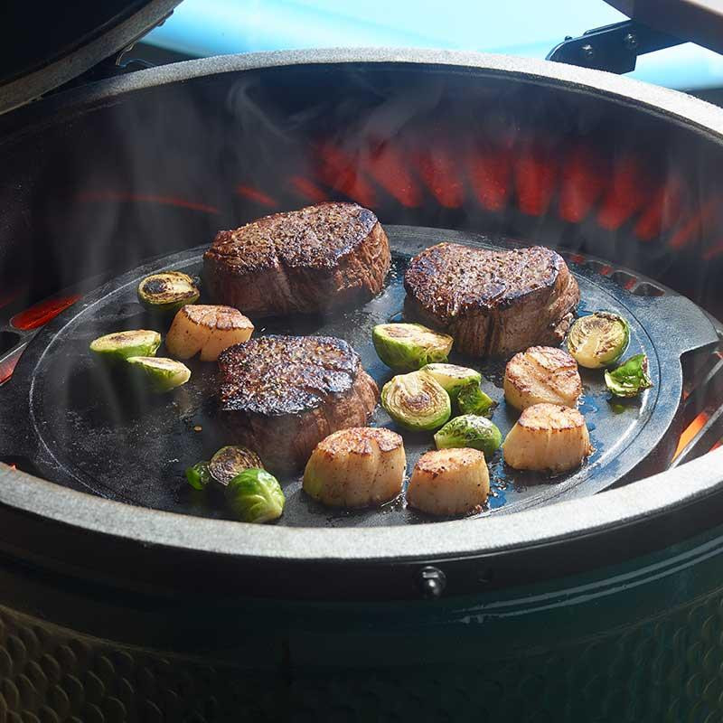 Плита, планча, сковородка из Чугуна круглая, двухсторонняя для грилей Big Green Egg 2XL-L,35см 117656/127860 Код: 004675 Ровно - изображение 2