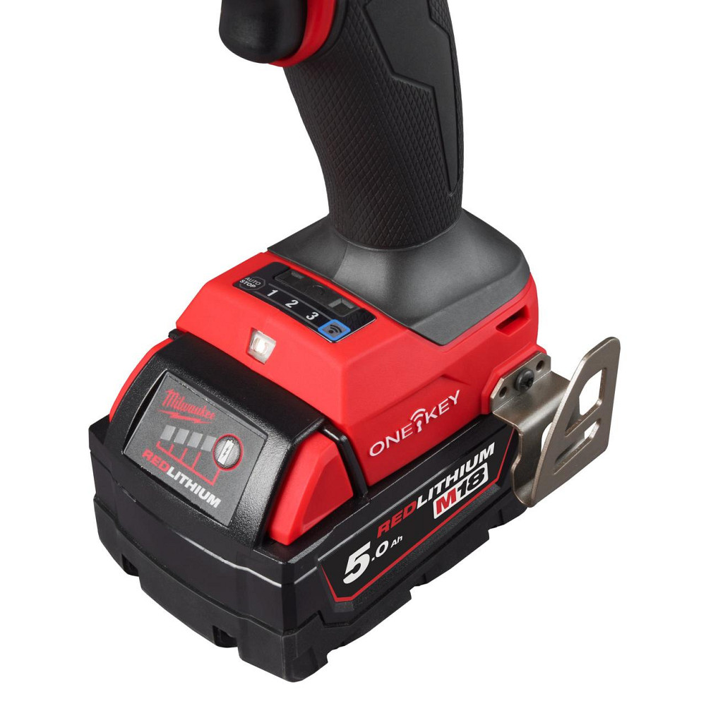 Дриль-шуруповерт акумуляторний безщітковий ударний MILWAUKEE M18 ONEPD3-502X, 158Нм (зарядний пристрій М12-18 FC, 2 акумулятори Одеса - фото 3