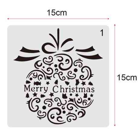 Трафарет новогодний Шар 15 на 15 см серый Киев